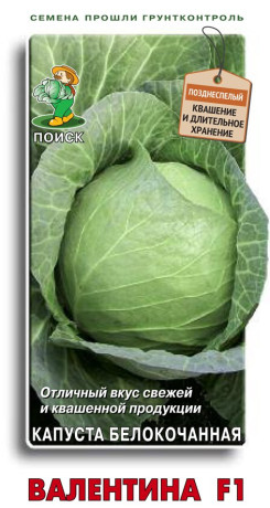 Капуста б/к Валентина F1 (поиск) 0,2гр