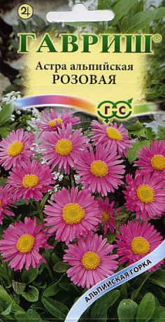Астра Альпийская розовая Снежная королева (гавриш) 0,05гр многолетняя