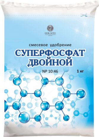 Суперфосфат двойной N-12%, Р-49% 1кг (нов-агро)