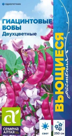 Гиацинтовые бобы Двухцветные (семена Алтая) 1,0 гр