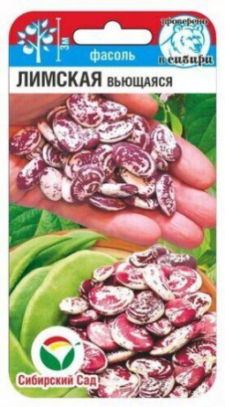 Фасоль Лимская вьющаяся (сибирский сад) 5,0 гр